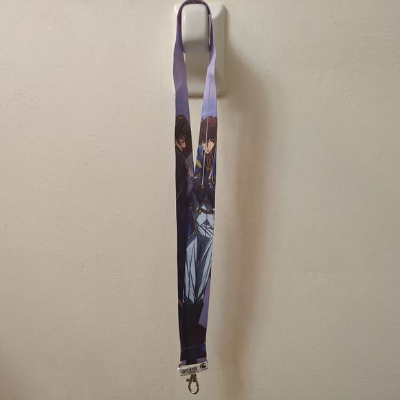 Code Geass Lelouche and Suzaku Cloth Lanyard With Clasp Official Collectible - Picture 3 of 3